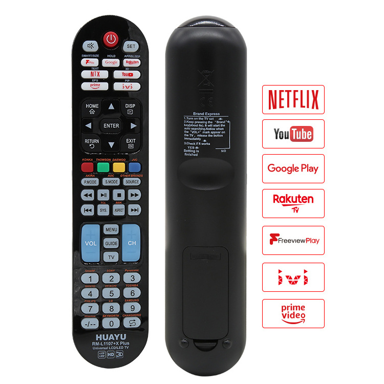 HUAYU RM-L1107+X PLUS Use for  Samsung LG Sony Philips Hisense Sharp TCL Toshiba TV Remote Control