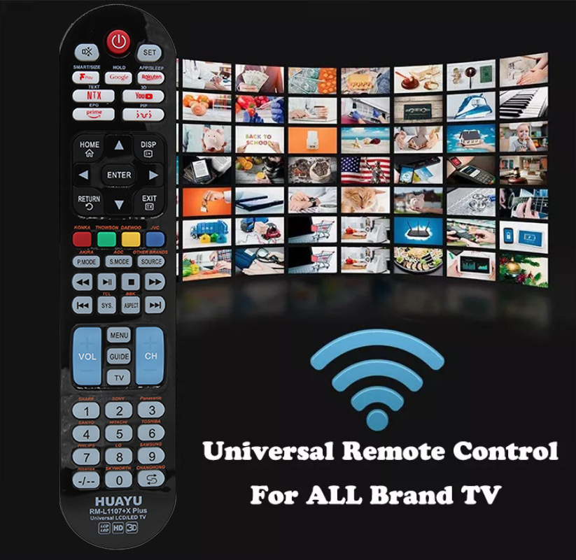 HUAYU RM-L1107+X PLUS Use for  Samsung LG Sony Philips Hisense Sharp TCL Toshiba TV Remote Control