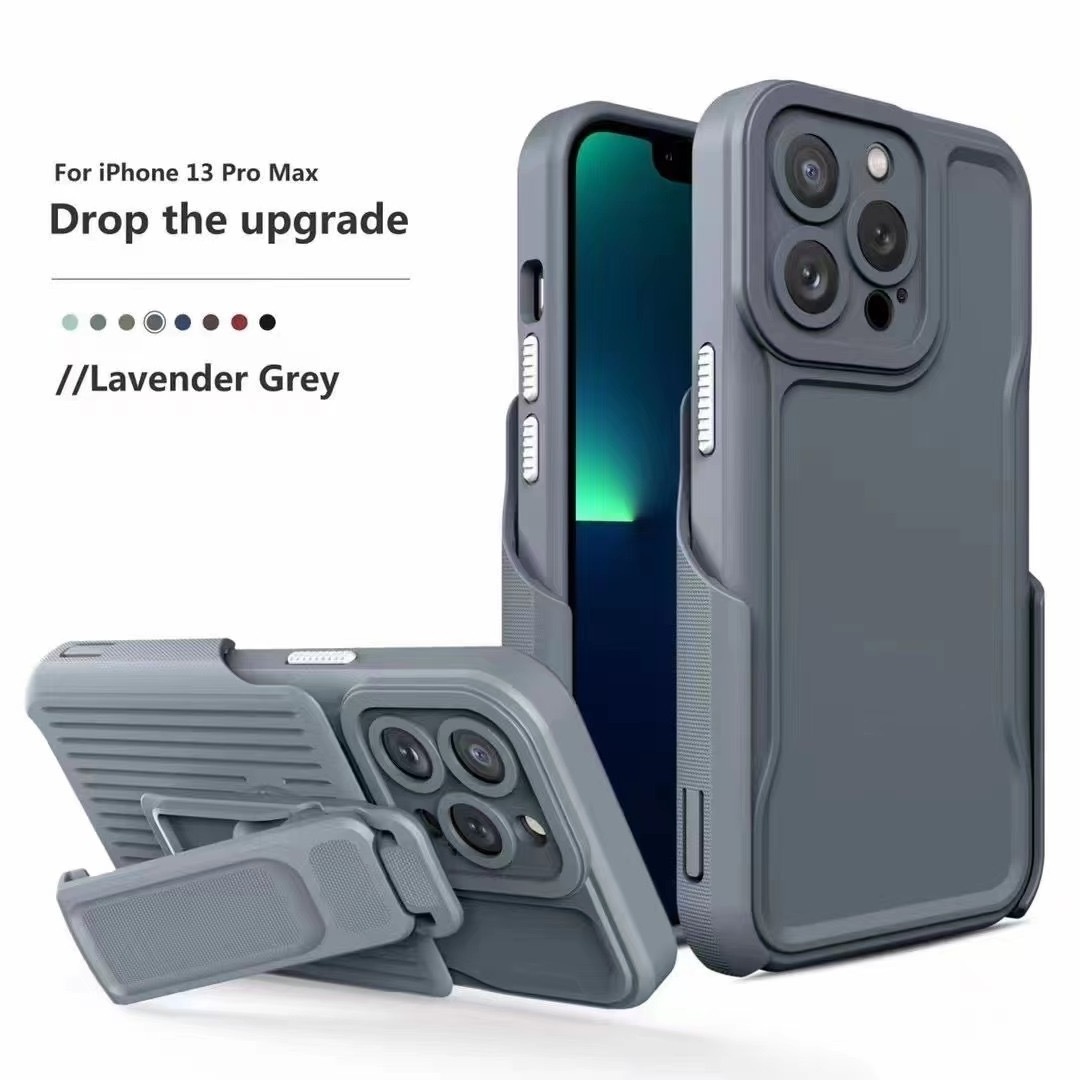 For iPhone 15 Pro Max New Style Heavy Duties Cover 2 IN 1 Holster With Belt Clip Kickstand Cover Case For iPhone 15 Plus