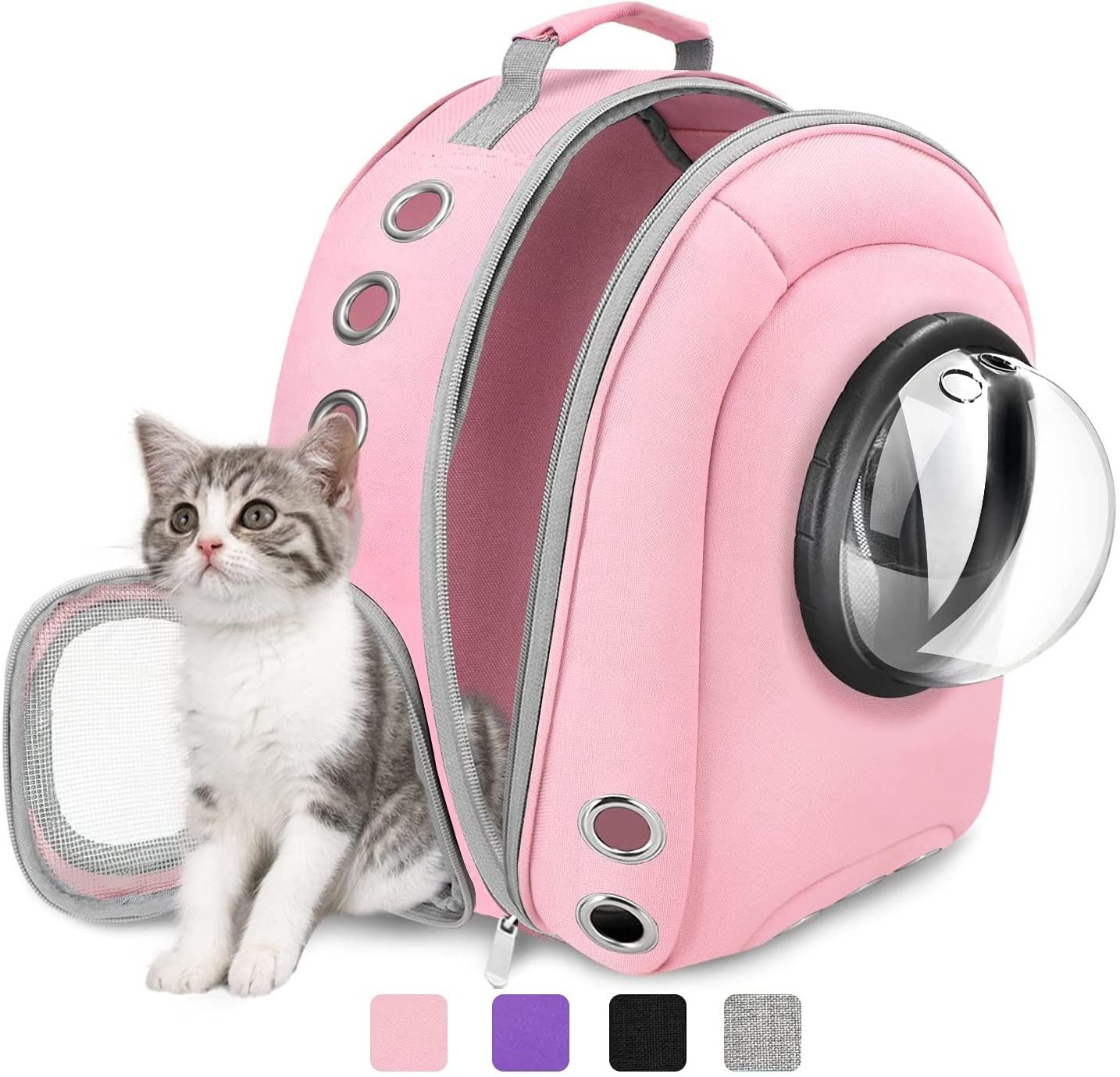 New Sustainable Cotton Portable Transparent Space Capsule cat backpack expandable cat backpack cat backpack carrier