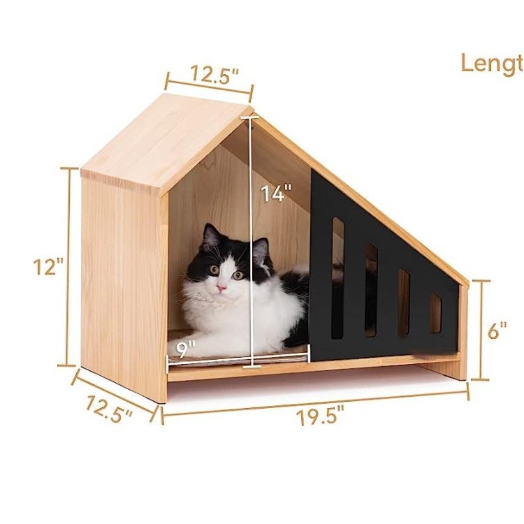 Wood Pet House Inside Detachable, Wood Pet Kennels Dog House Small Pet House, Sofa Side Pet Cabinet Houses