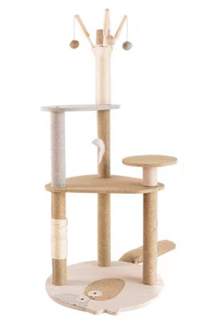 2023 Cat Tree Climbing Frame Cute Luxury Integrated Large Cat Trees Scratcher Sisal Wood Pet Cat Tree Tower with hammock