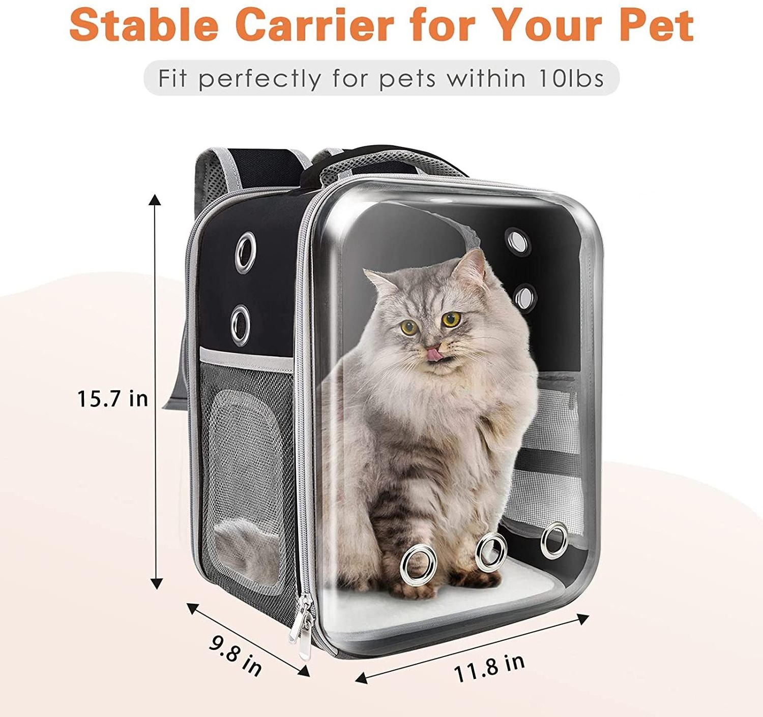 Designer Airline approved Breathable Capsule Cat dog carrier backpack bag Henkelion cat backpack carrier