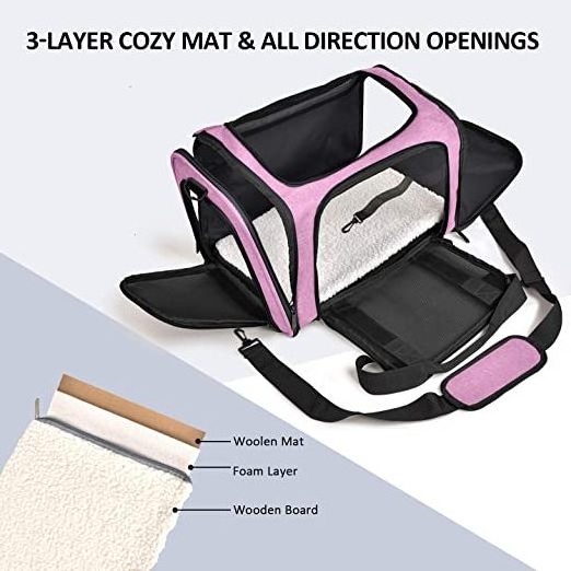 Dog carrying bags Eco-Friendly Foldable Cat Bag portable foldable Airline Approved  Pet Carriers Travel Products