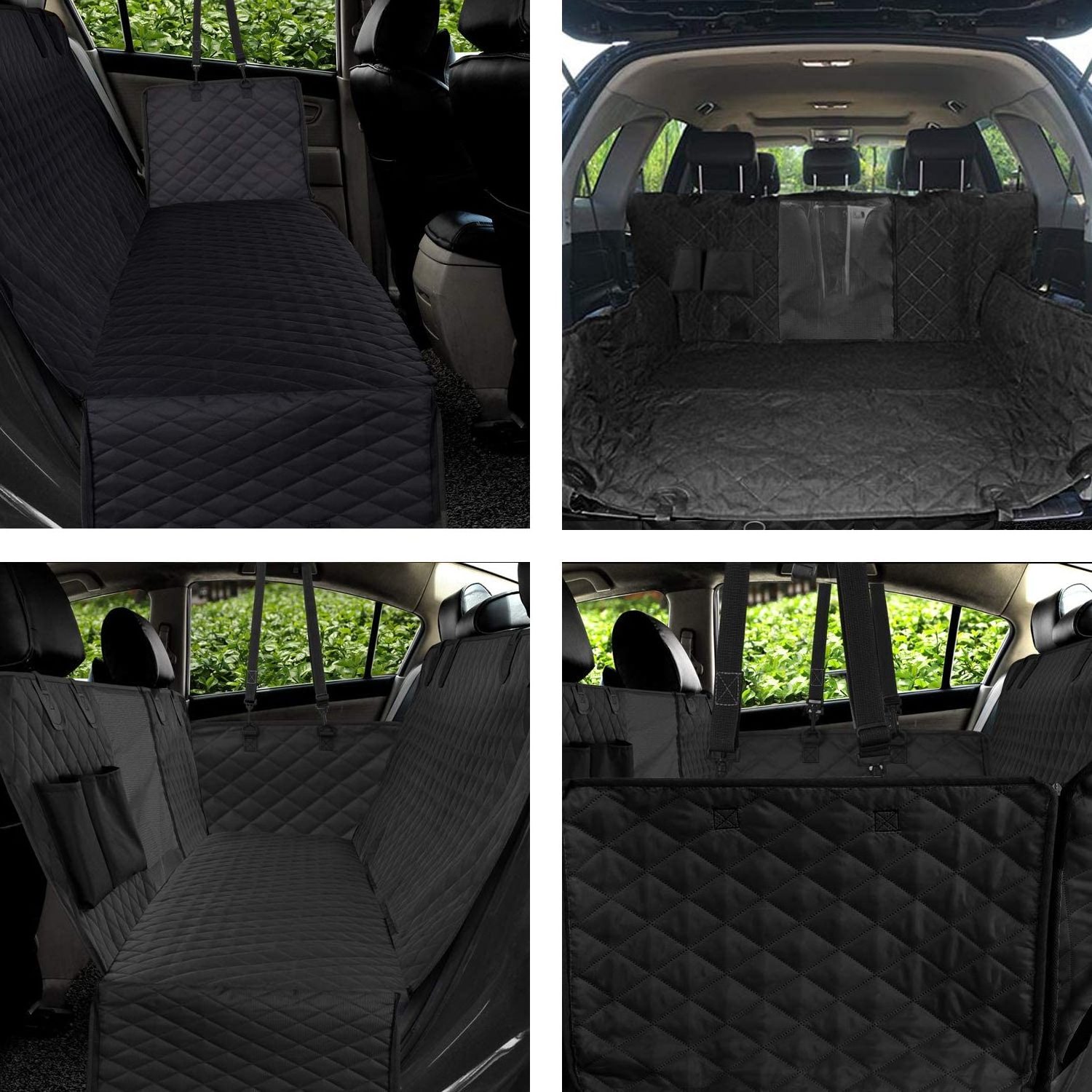 Expandable Dog Car Seat Cover for Back Seat Extender  Non-slip Dog Hammock Camping Travel Pet Dog Car Seat Covers