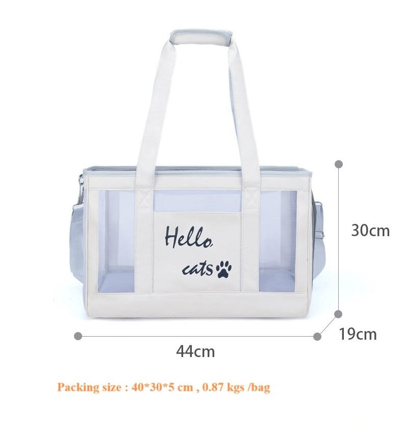 Wholesale Breathable Mesh Transparent Airline Approved  Cat Dog Travel Sling Shoulder Bag Handbag Pet Carriers