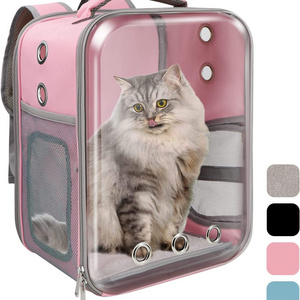 PVC Transparent Pet Travel Backpack Foldable Breathable cat carrier cat carrier bag cat backpack carrier