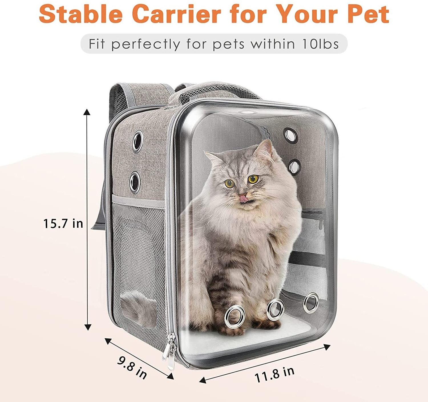 Hot-selling Fashionable outdoor portable pet backpack stroller cat carrier backpack cat soft cat carrier backpack