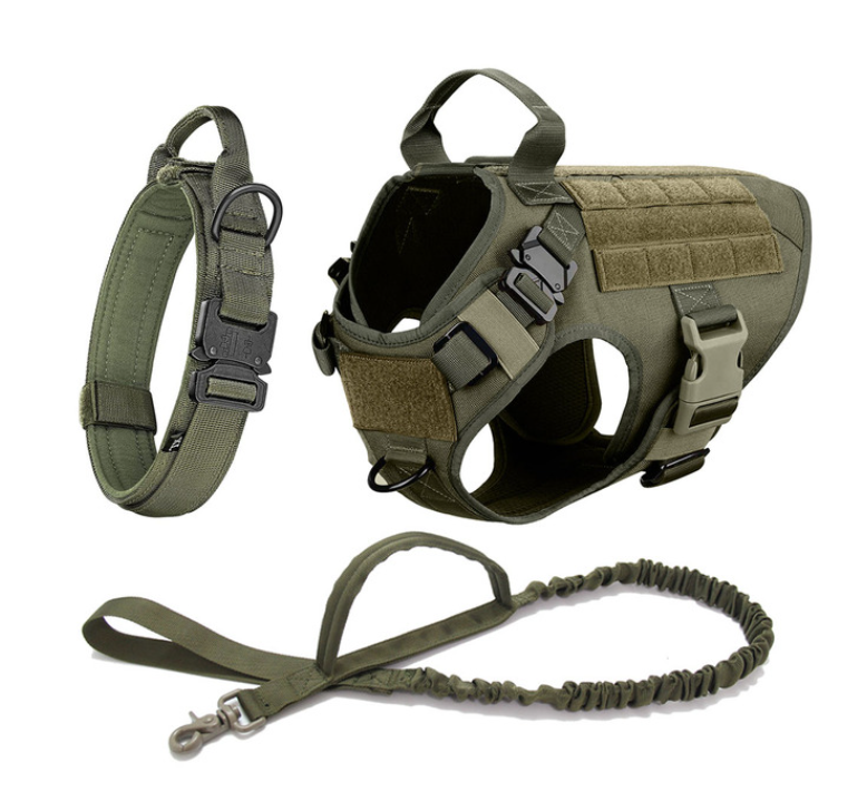 No Pull Service Dog Hunting Vest with Tactical Outdoor Features Adjustable Large Dog Training Harness