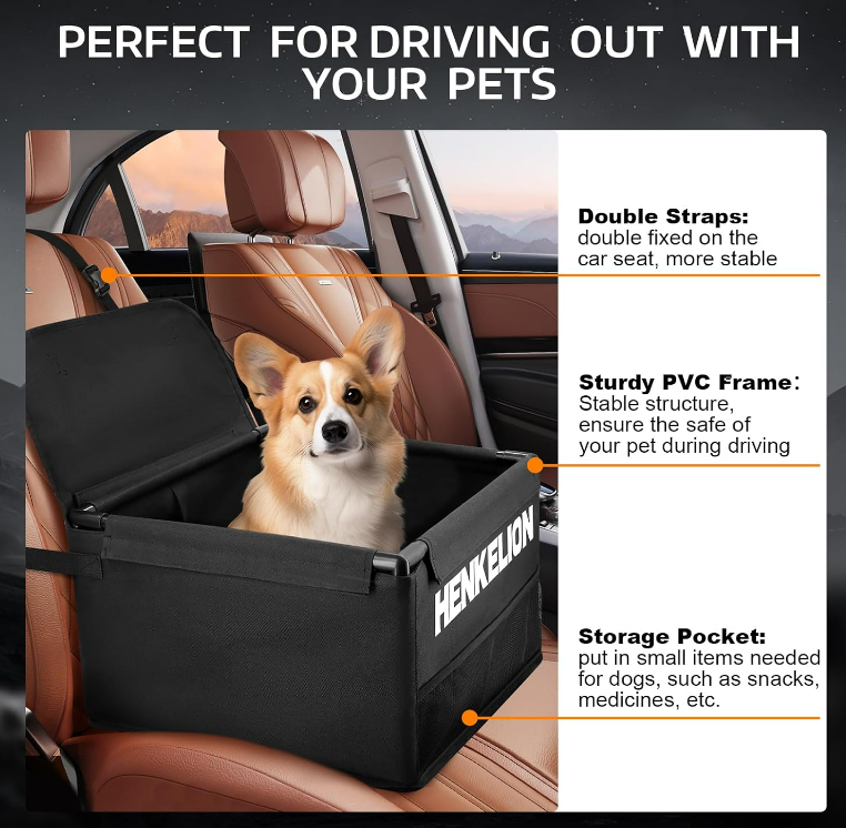 Small Dog Car Seat Medium Dogs Within 35 lbs Dog Booster Front Seat Pet Booster Car Seat