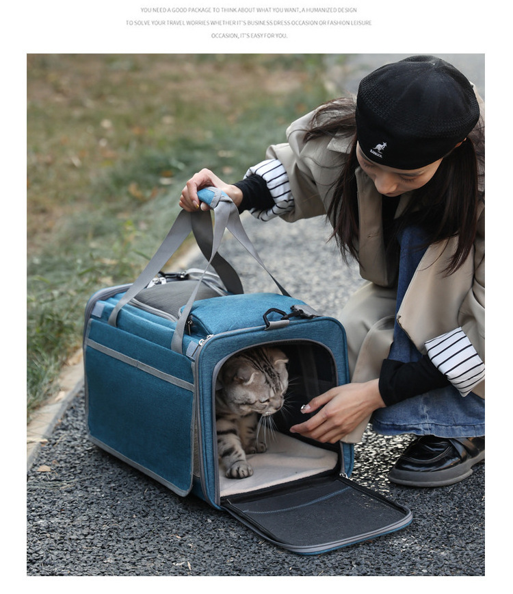 Foldable Cat Dog Backpack Carrier Crossbody Bag Travel Pet Carrier Bag Pet Supplies