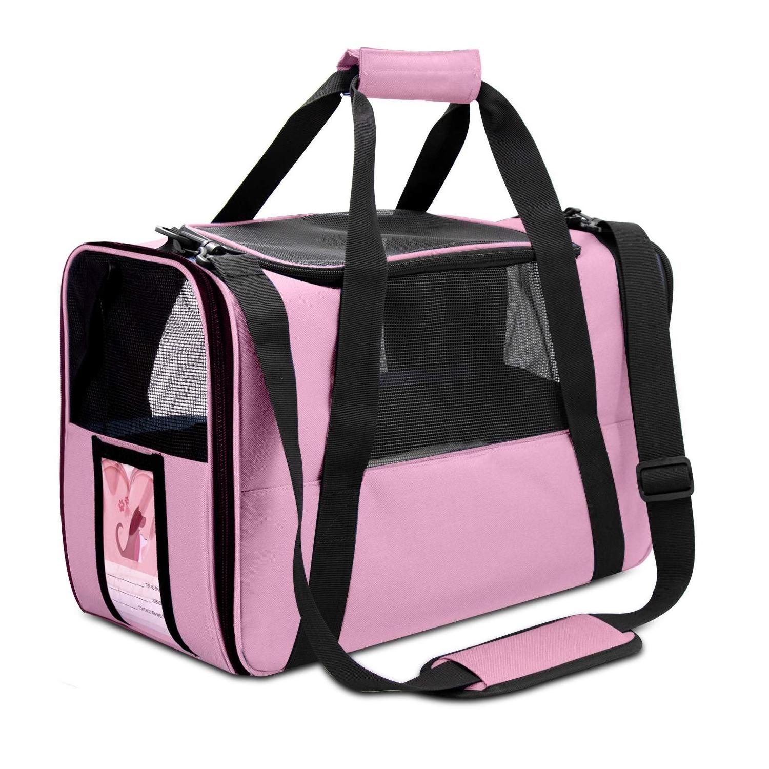 Manufacturer wholesale breathable cooling travel foldable cat carrier center console cat carrier pet cat carrier backpack toy