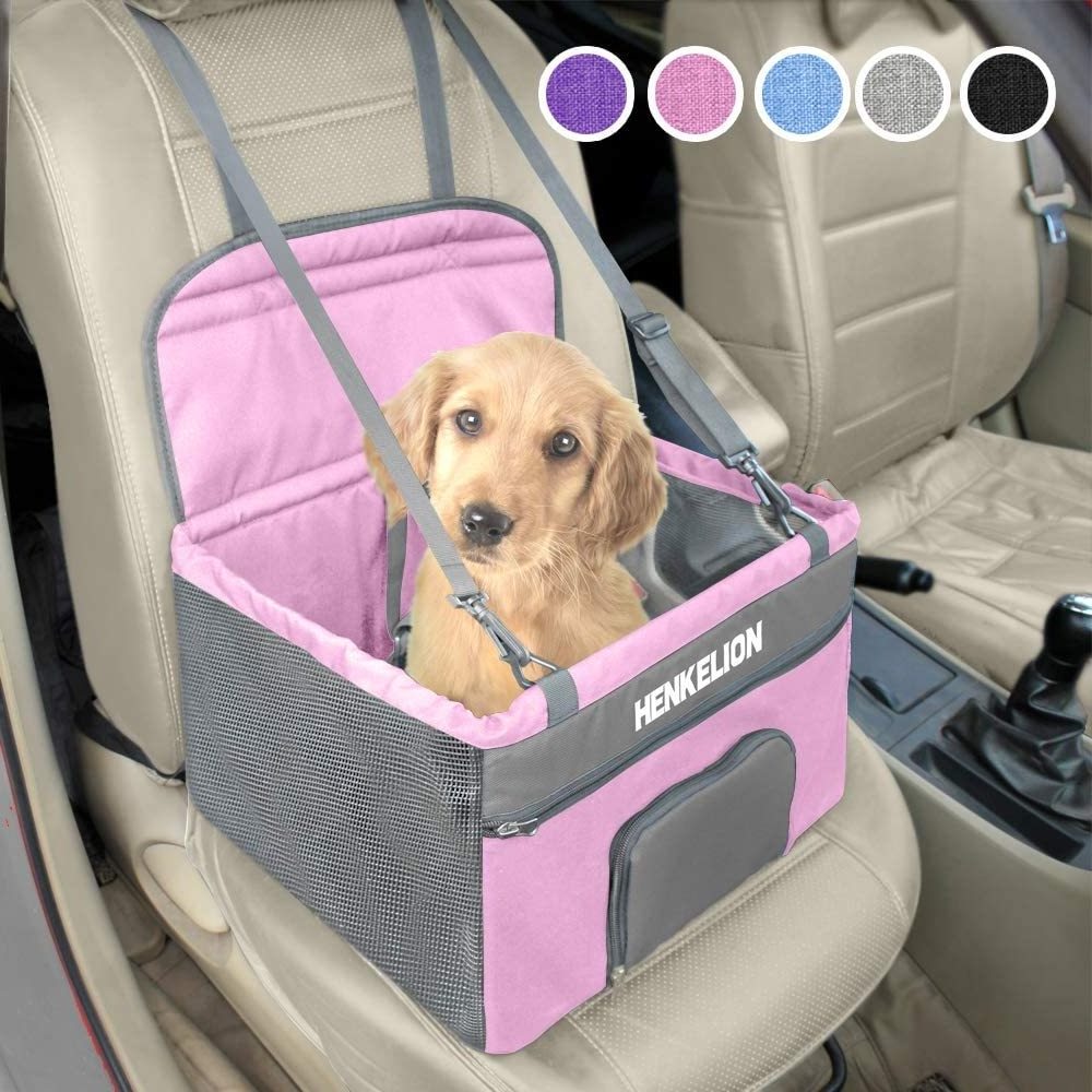 Reinforced Small for Front Seat Dog car carrier seat booster for car within 30 lbs Dog Car Booster Seat