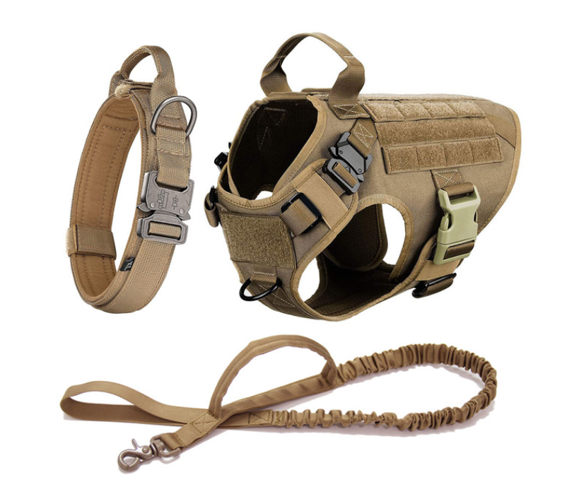 No Pull Service Dog Hunting Vest with Tactical Outdoor Features Adjustable Large Dog Training Harness