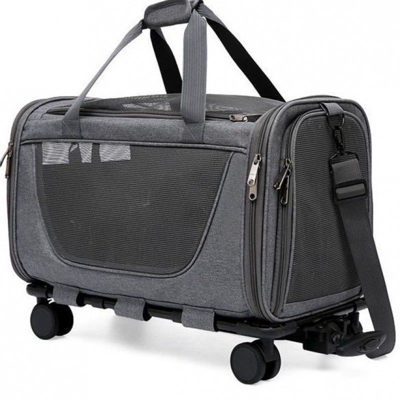 Durable pet trolley Airline approved Cat Bag Pet Cages Carrier for Travel Luxury Pet Stroller