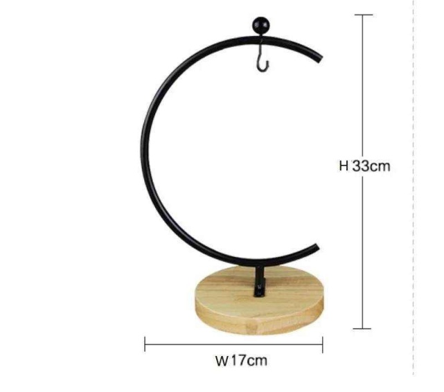 Fish Tank Display Ornament Display Stand Glass Globe Display Wood Stand