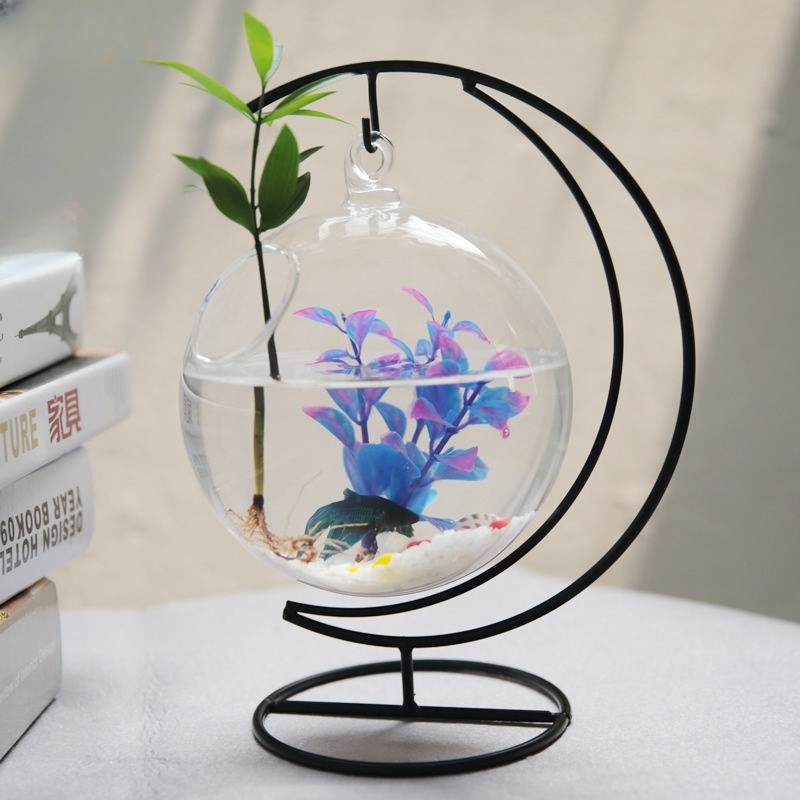 Aquarium Fish Bowl Hanging Glass Goldfish Tank Glass Hanging Fish Bowl Creative Flower Bottle Fish Tank Decoration Aquarium