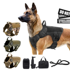 Luxury Tactical adjustable large pet harness vest durable dog hunting coat custom dog harness