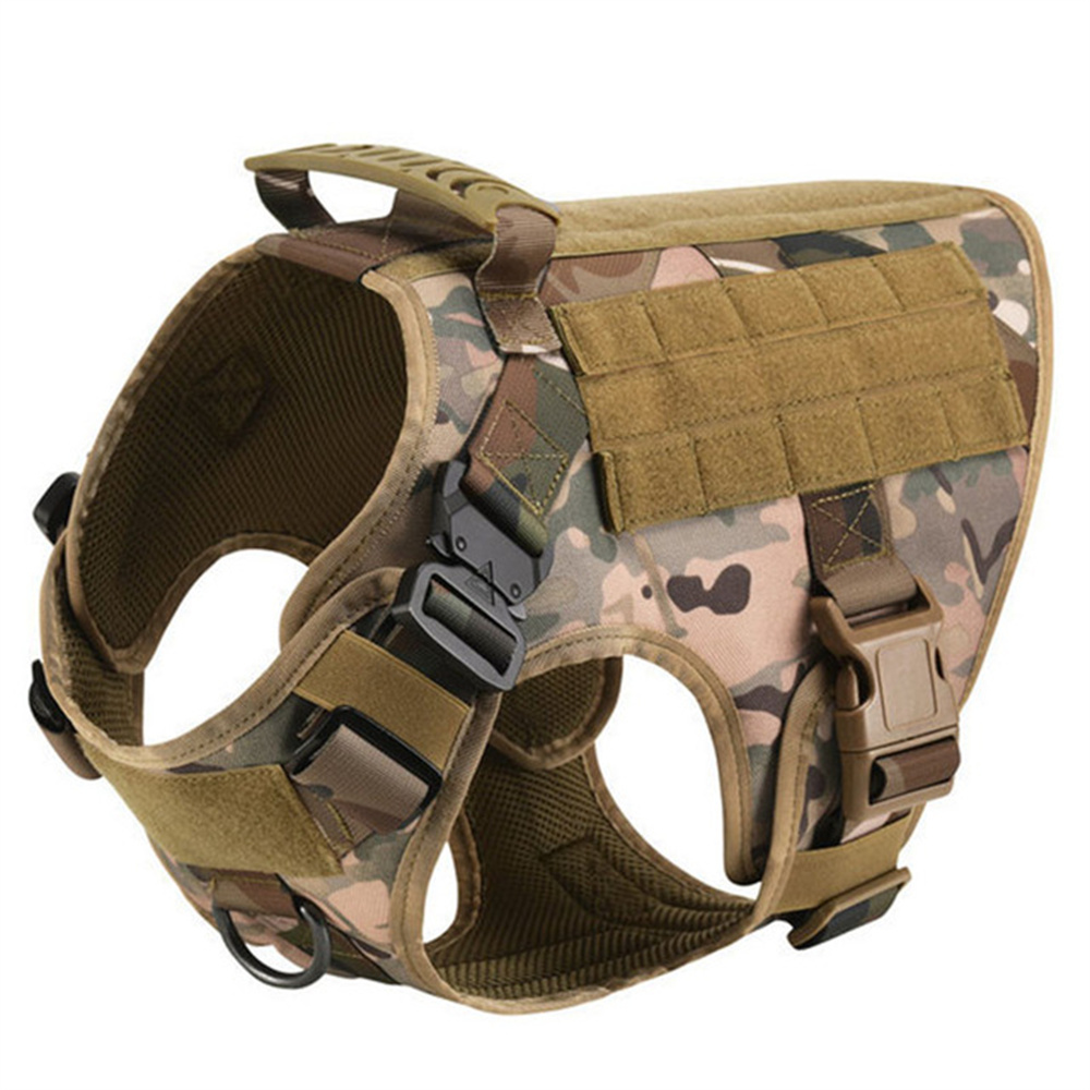 Tactical adjustable large pet harness vest durable dog hunting coat custom dog harness.