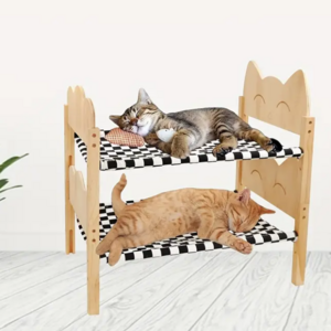 Cat Accessories Adjustable Wood Cat Bed Tree Solid Wood Cat Pet Hammock