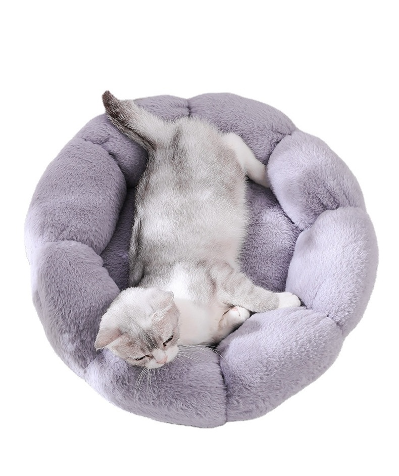 Pet Winter Thickened Warm Nest Cat Dog Furry Sleeping Mat Cat Dog Pet House Dog Bed Cut bear paw Shape foldable Pet Bed