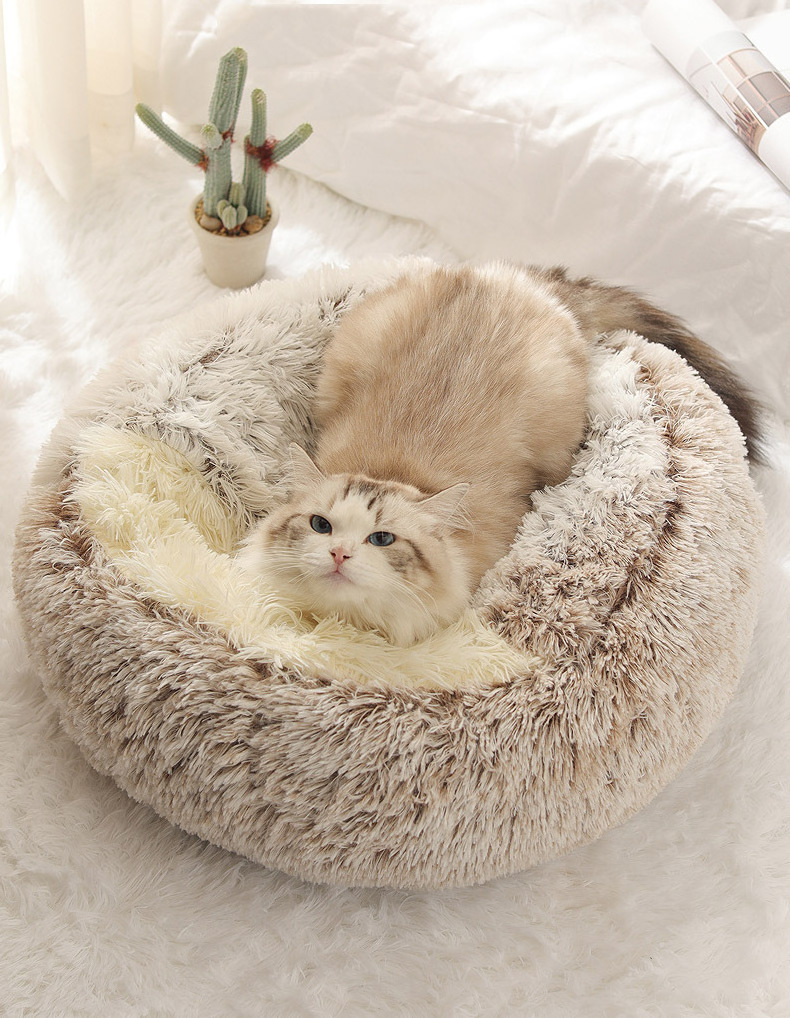 Pet Winter Thickened Warm Nest Cat Dog Furry Sleeping Mat Cat Dog Pet House Dog Bed Cut bear paw Shape foldable Pet Bed