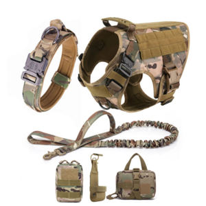 Tactical adjustable large pet harness vest durable dog hunting coat custom dog harness.