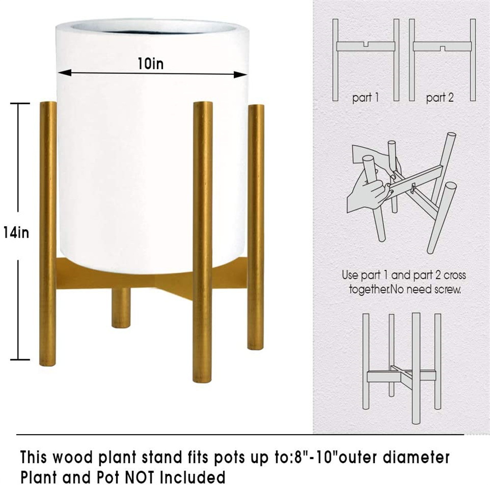 Customized flower pot stand outdoor wood stand for plants pots plant hanger shelf.