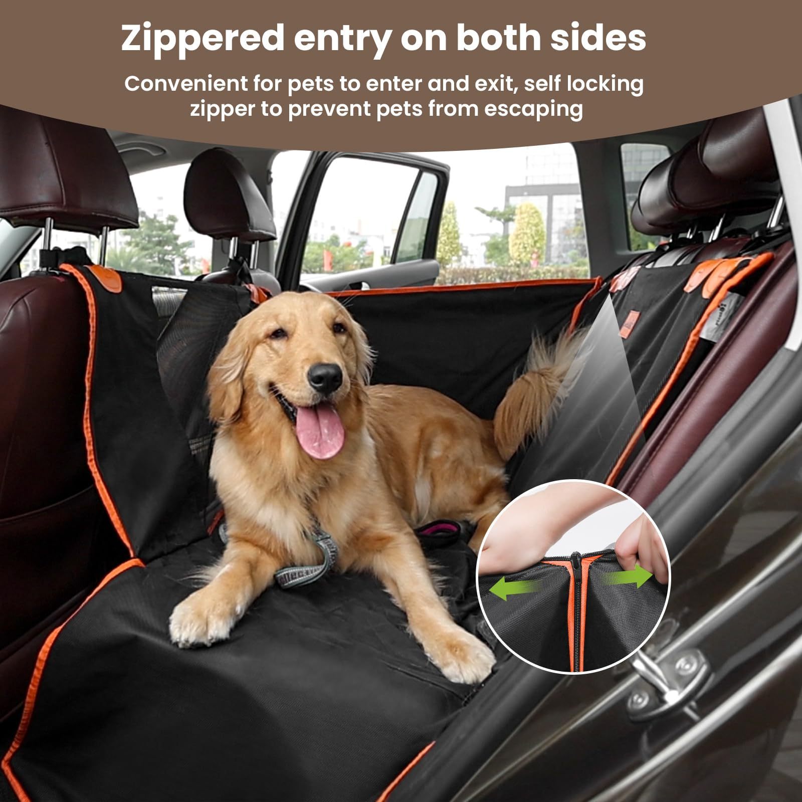 Anti-Collapse Dog Car Seat for Back Front  Stable Pet Car Booster Seat Anti Scratch Hard Bottom Dog Car Seat