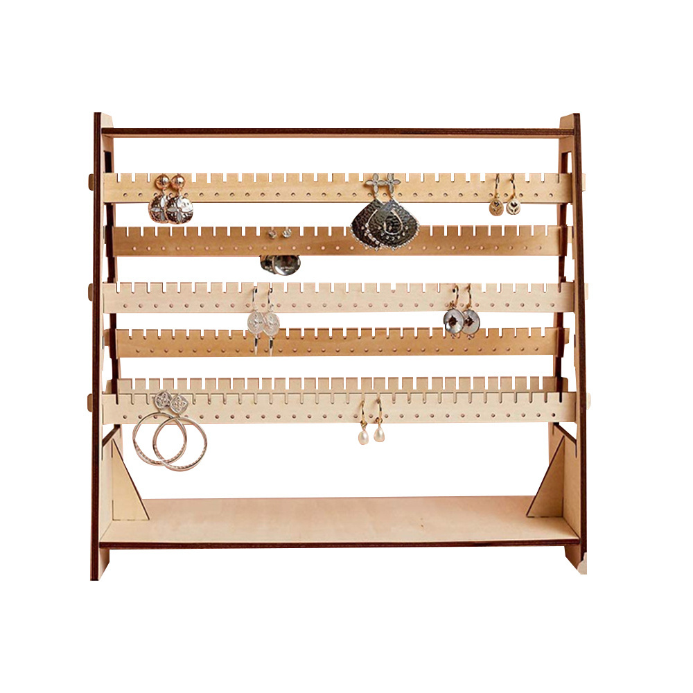 Rustic wood jewelry rack earing organizer jewelry bracelet holder earring rack display jewelry holder