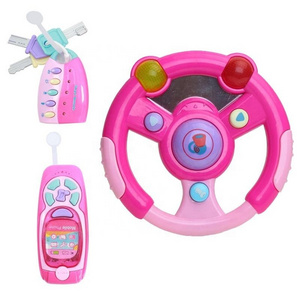 2023 montessori Early Educational Toys Electric Plastic Sim ulation Car Toy SteeringWheel for Toddlers