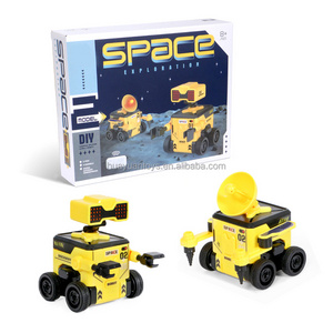 Educational Mini RC Space Research Rover Car Scientific Assembly Toys Set 2.4G Self Contained RC Car For Kid