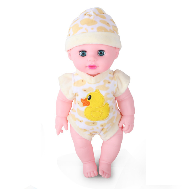 14 inch wholesale lovely baby toys fashion doll plastic PVC with 4 sound IC battery blink eyes silicone girl pee doll toy