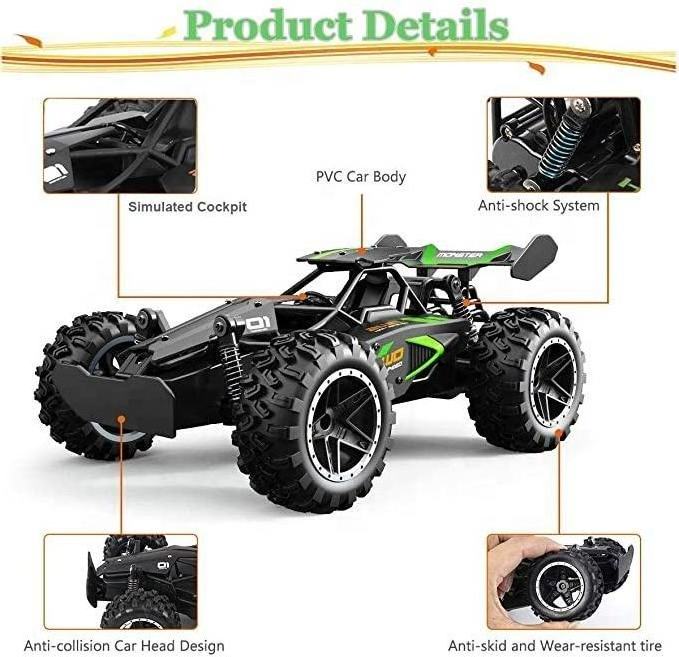 2023 1:18 Scale 2.4Ghz Electric Remote Control Toys Climbing  4x4 High Speed RC Racing Car For Kids