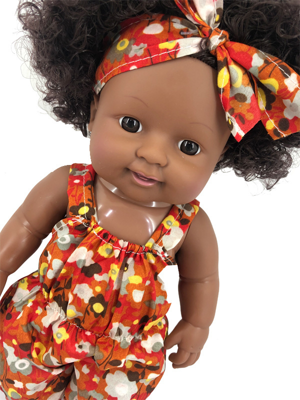 30cm IC Black African American Dolls Baby Reborn Doll With Afro Black Skin  For Kids