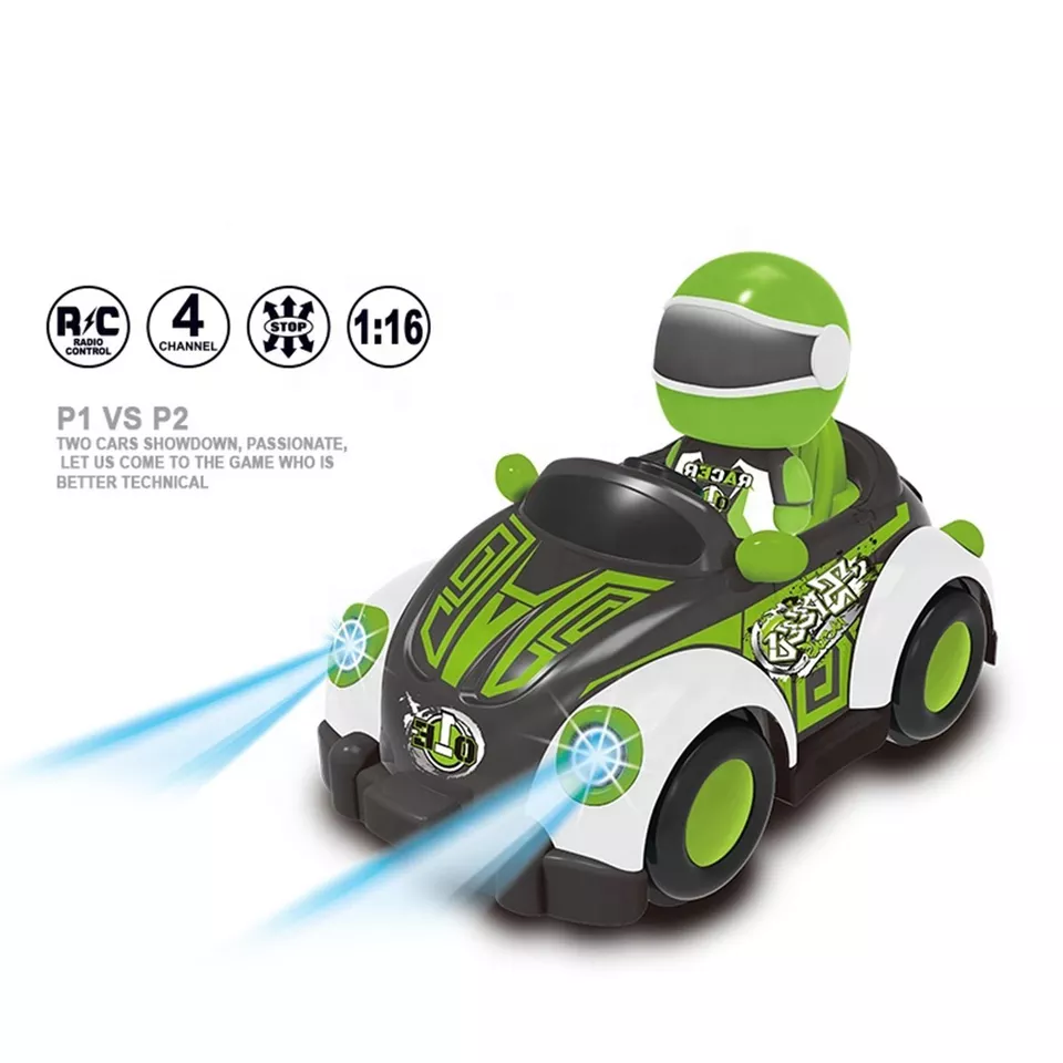 Kids Rc Mini Jumping Stunt Car Radio Control Bumper Cars Toy Stunt Remote Control rc drift car with Drivers