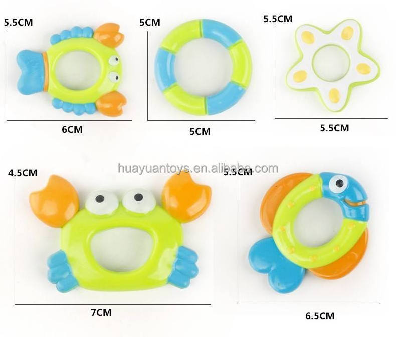 Baby Bath Toy Water Funny Octopus 5pcs Hoopla Rings Floating Purple Soft Rubber Bath Toys for Kids Toys