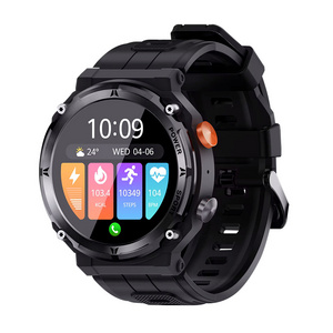 2024 New C21 1.32inch 360*360 touch screen BT call 128M large memory sports watch outdoor with 300mAh large battery