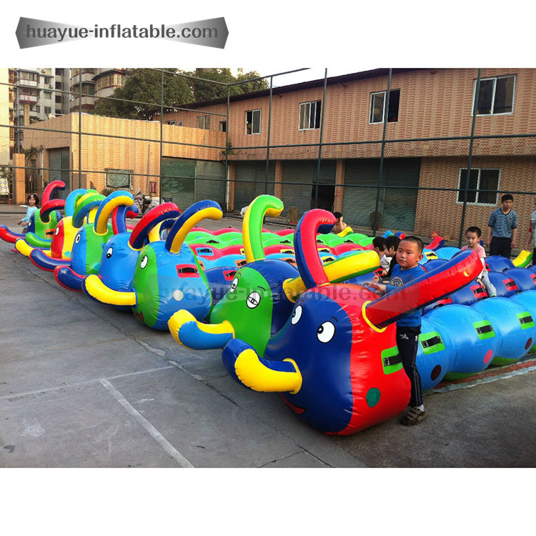 Outdoor PVC Inflatable Caterpillar Race Games,Adults Inflatable Sports Games For Carnival Team Building