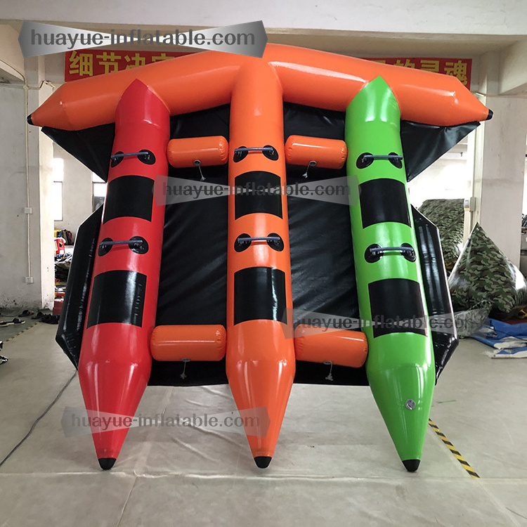 Factory price inflatable water fly fish for towable game airtight Flying Fish 4 Seats Banana Boat