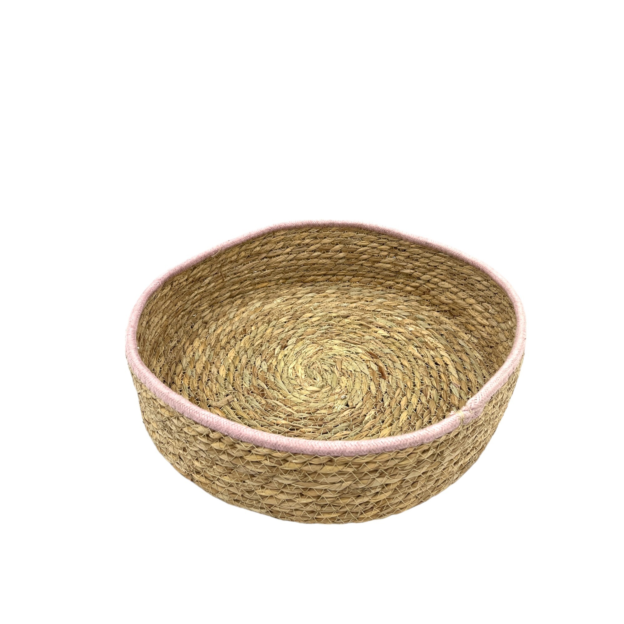 Home Decor Craft Wicker Household Seagrass Straw Woven Basket For Home Toys Snacks Storage Organizing