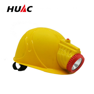 Integrated Mining Helmet Lamp Coal Mine Safety Equipment LED Industrial Rechargeable Battery CE 3.7V Lithium Ion ABS IP65 Yellow