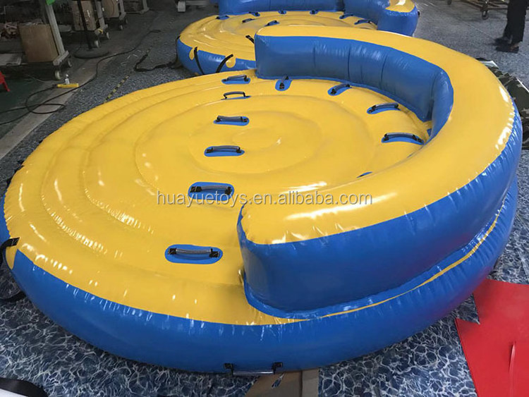 Inflatable 4-6 people Donut Boat Ride Water sports game Toys Inflatable Flying Towable Water Crazy UFO banana boat For Sea