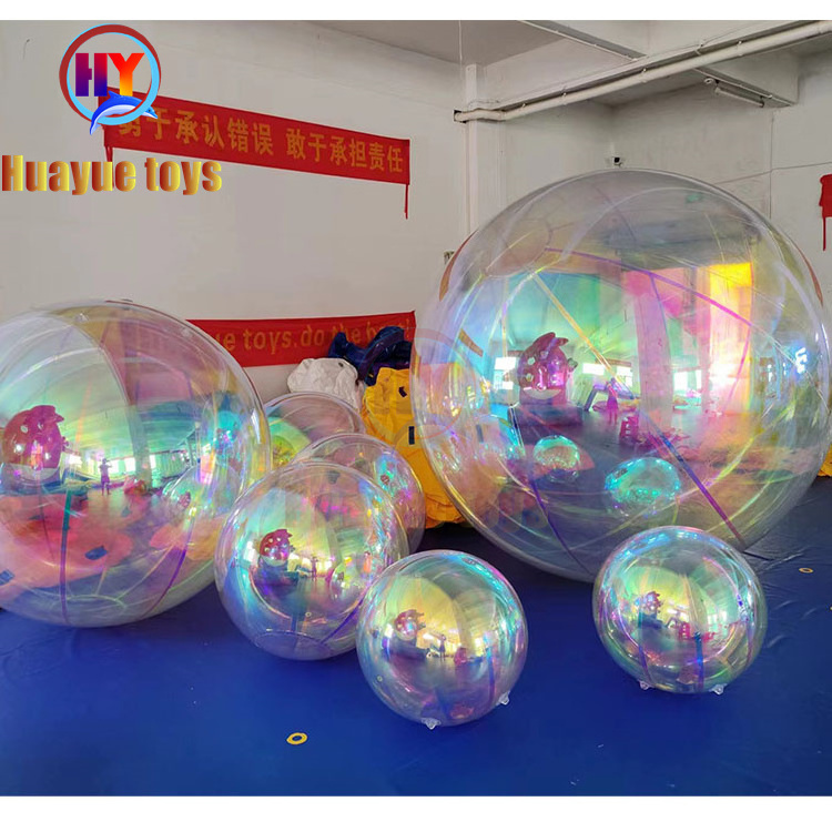 2023 Hanging inflatable mirror ball mirror balloon giant mirror sphere for decoration sealed gold/silver ball