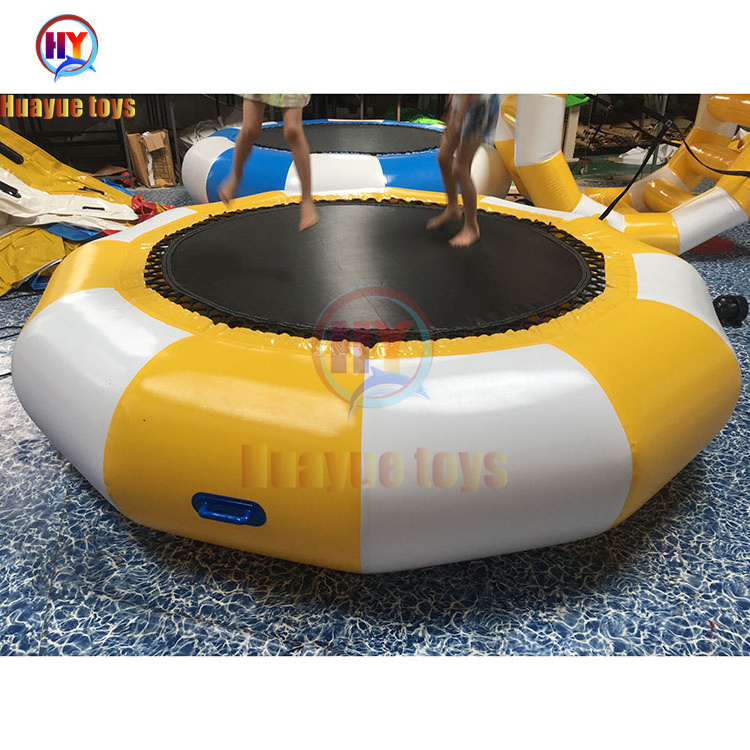 inflatable water trampoline 0.9mm PVC tarpaulin sealed water park inflatable jumping trampoline water toys round bouncy bed