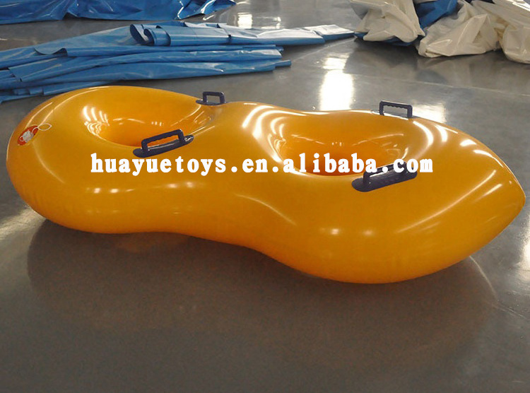 Custom sturdy double seat aqua park pool floating tube 2 person inflatable rafts for lake inflatable swimming rings for sports