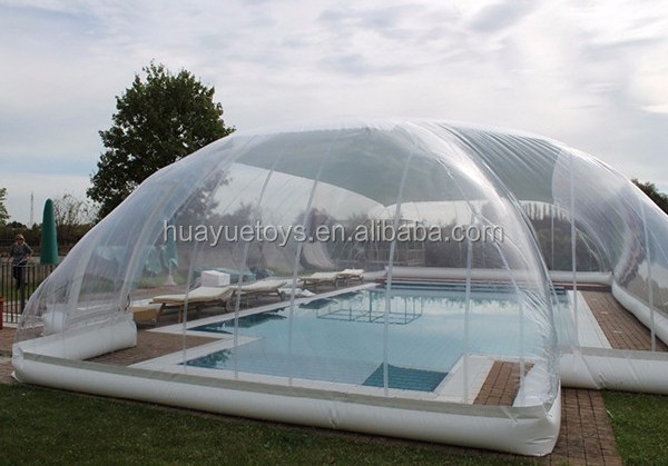 Factory wholesale outdoor pool transparent tent inflatable swimming pool cover