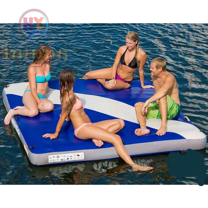 Inflatable Floating Island Inflatable Raft Tropical Tahiti Floating Island Water Float Inflatable Fun Island Raft