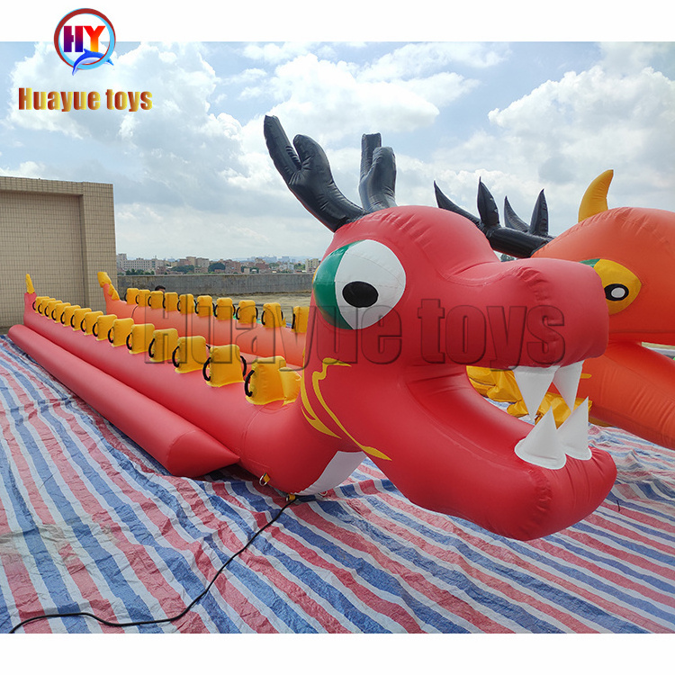 Inflatable 4-6 people Donut Boat Ride Water sports game Toys Inflatable Flying Towable Water Crazy UFO banana boat For Sea