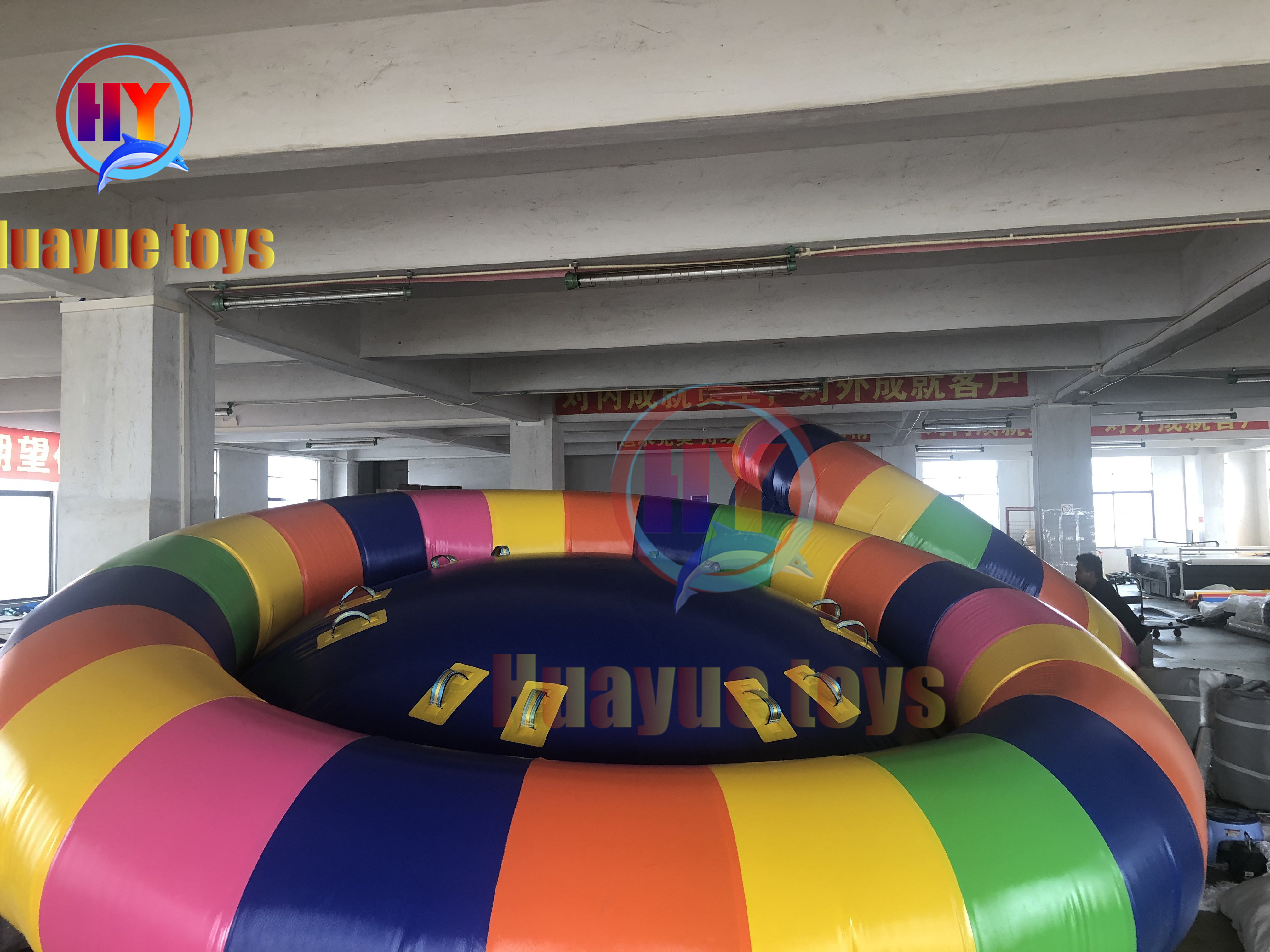 Inflatable Spinning UFO Towable Tube For Water Entertainment banana boat Inflatable Water Rotating disco towable boat